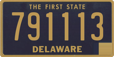 DE license plate 791113