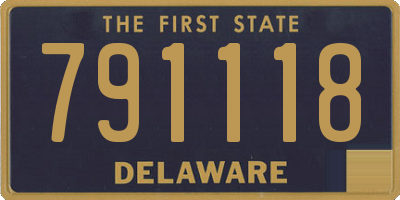 DE license plate 791118