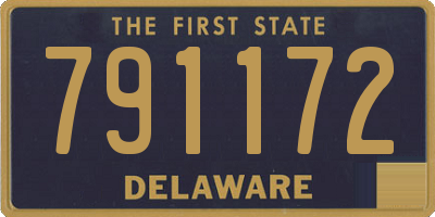 DE license plate 791172