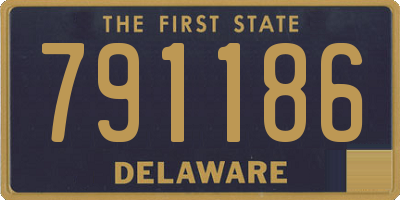 DE license plate 791186