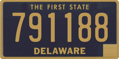 DE license plate 791188