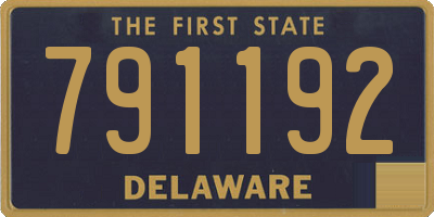 DE license plate 791192