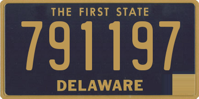 DE license plate 791197