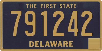 DE license plate 791242