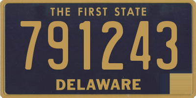 DE license plate 791243