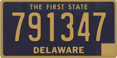 DE license plate 791347