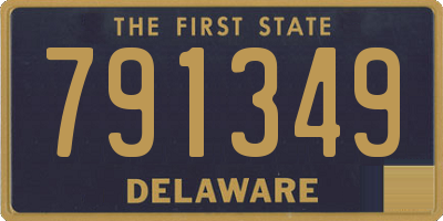 DE license plate 791349