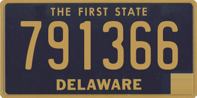 DE license plate 791366