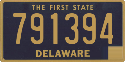 DE license plate 791394