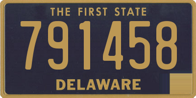 DE license plate 791458