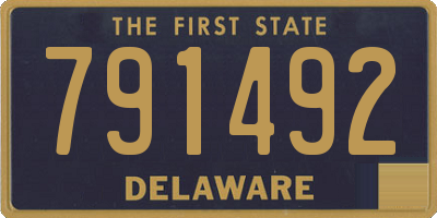 DE license plate 791492
