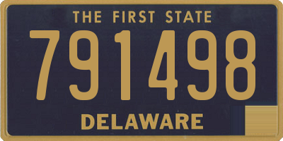 DE license plate 791498