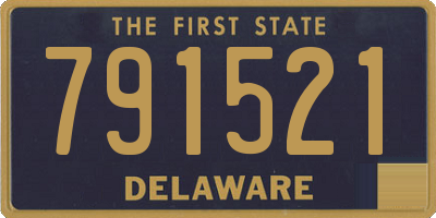 DE license plate 791521