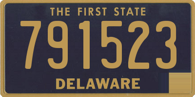 DE license plate 791523