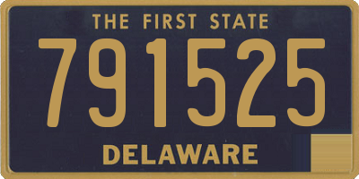 DE license plate 791525