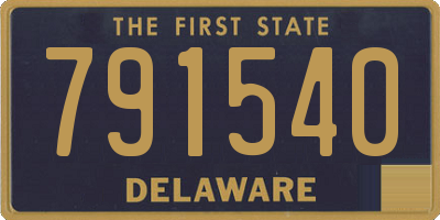 DE license plate 791540