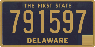DE license plate 791597