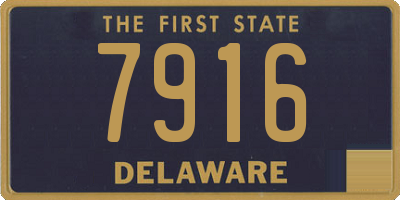 DE license plate 7916