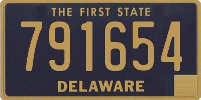 DE license plate 791654