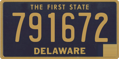 DE license plate 791672