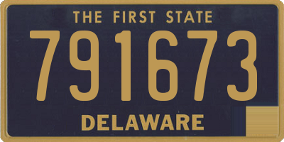 DE license plate 791673