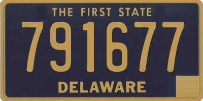DE license plate 791677