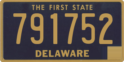 DE license plate 791752