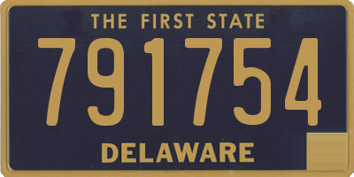 DE license plate 791754
