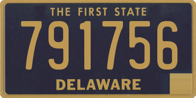 DE license plate 791756