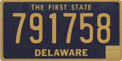 DE license plate 791758