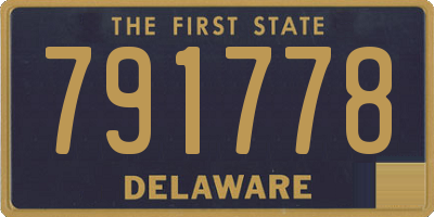 DE license plate 791778