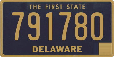 DE license plate 791780
