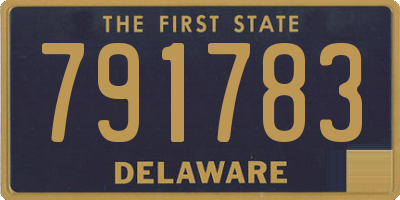 DE license plate 791783
