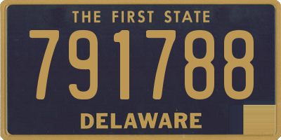 DE license plate 791788