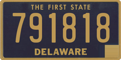 DE license plate 791818
