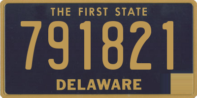 DE license plate 791821