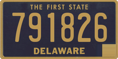 DE license plate 791826