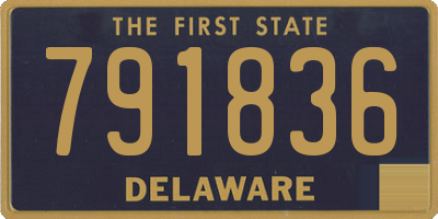 DE license plate 791836