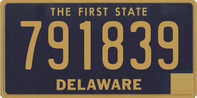 DE license plate 791839