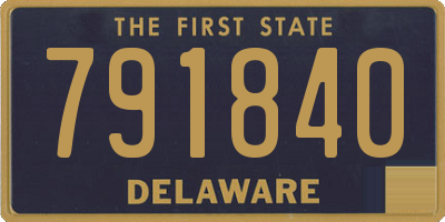 DE license plate 791840