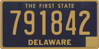 DE license plate 791842