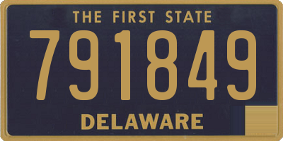 DE license plate 791849