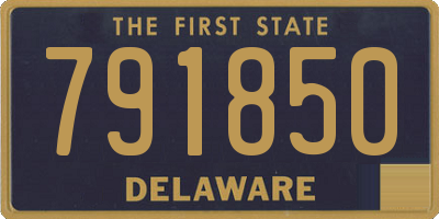DE license plate 791850