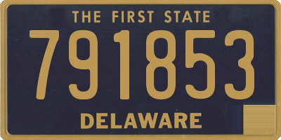 DE license plate 791853