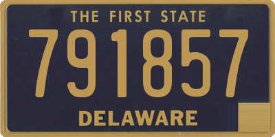DE license plate 791857