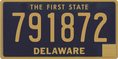 DE license plate 791872