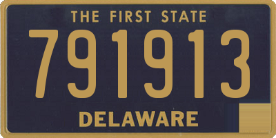 DE license plate 791913
