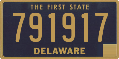 DE license plate 791917
