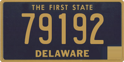 DE license plate 79192