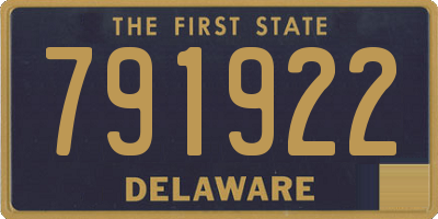 DE license plate 791922